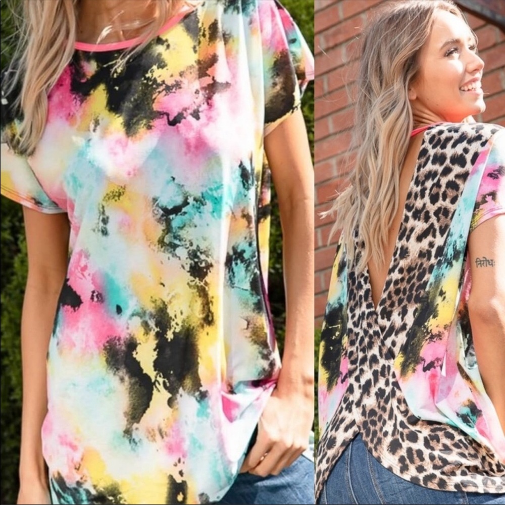 Dreams Leopard Tye Dye Top